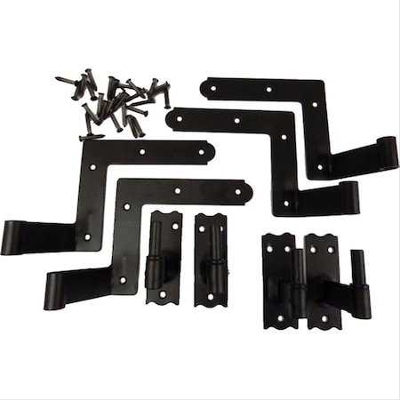 Delaney Hardware 4.25 in.Black Exterior Shutter Hinge for Stone Siding, 4PK 489400